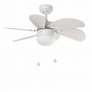 PALAO Ø82CM WIT 6 BLADES 1 X E14 40W