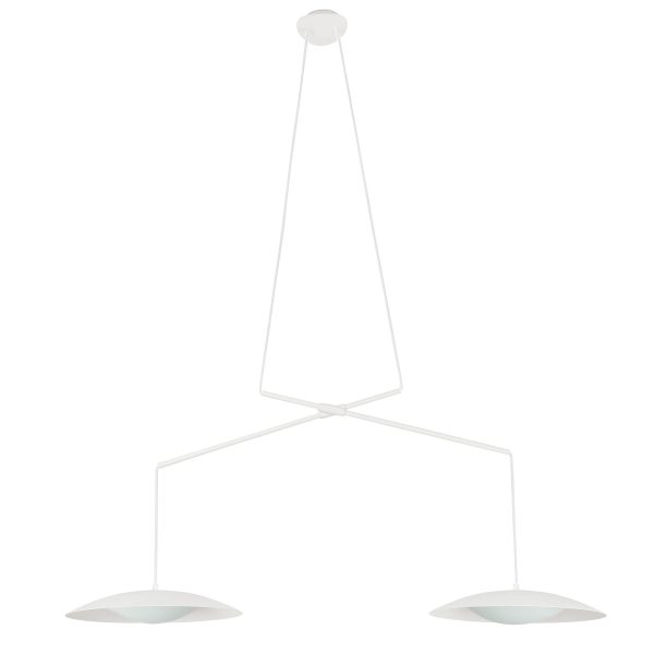 SLIM WIT DOUBLE PENDANT LAMP - Afbeelding 2