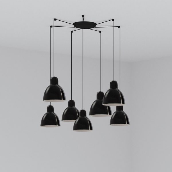 VENICE BLACK PENDANT ø200 1x E27 7L